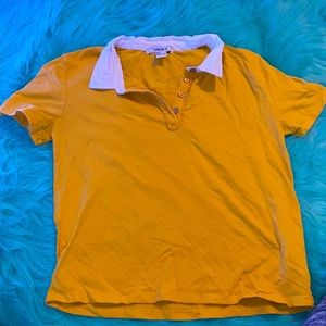 Yellow collard shirt